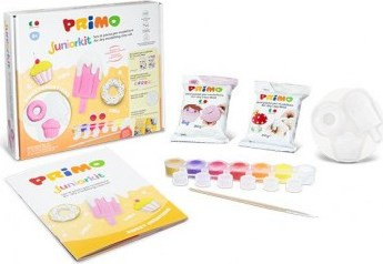 JUNIORKIT SWEET CREATIONS SET (2 PASTEL ΠΗΛΟΙ 250GR + ΚΑΛΟΥΠΙ + ΠΙΝΕΛΟ + ΤΕΜΠΕΡΕΣ 4,5ML + CREATIVE BOOK) CMP