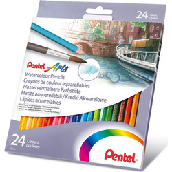 Pentel Aqua Arts Ξυλομπογιές Ακουαρέλας Σετ 24τμχ