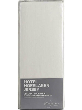 Sleeptime Σετ Σεντόνια Υπέρδιπλα Jersey 160x200 Beige 4τμχ