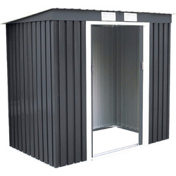 Costway Μεταλλικό Σπιτάκι Κήπου 213 x 130 x 173 cm με Δύο Συρόμενες Πόρτες και Μεταλλική Βάση, Ανθεκτικό σε Καιρικές Συνθήκες και Σκόνη GT3382GR+