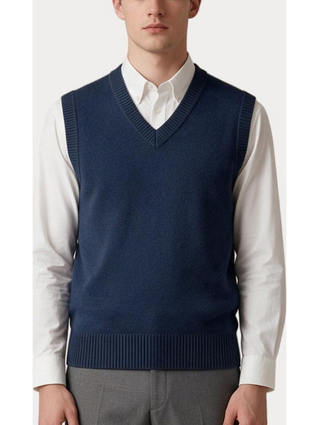 ΠΛΕΚΤΑ BOSTON KNITTING VEST NAVY BOSTON