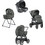 Inglesina Aptica XT Quattro Cab Καρότσι Μωρού 3 σε 1 Charcoal Grey