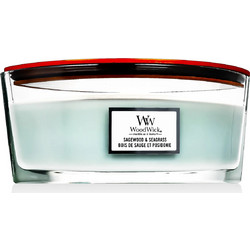 WoodWick Pressed Blooms & Patchouli Αρωματικό κερί 453,6 gr τύπος Sagewood & Seagrass