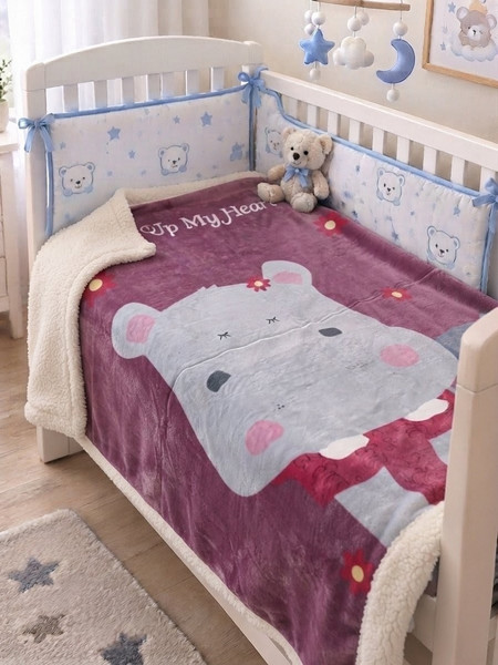 Βρεφική Κουβέρτα Κούνιας Hippo ParrisHome 110X140