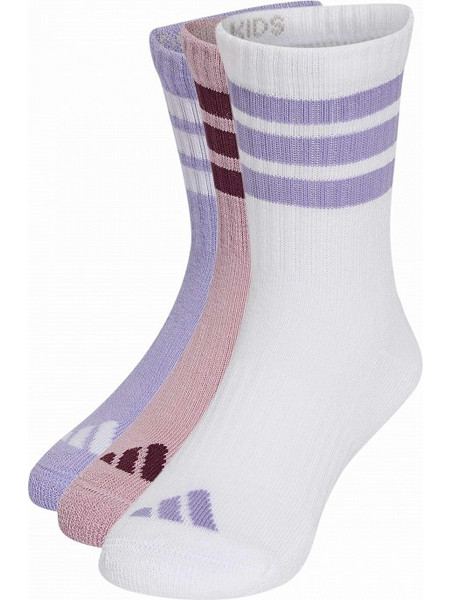 3STRIPES CUSHIONED SPORTSWEAR CREW SOCKS 3 PAIR PACK MAGLIL/WHITE/MAGMAU