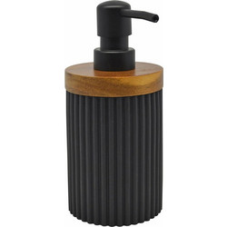 DISPENSER ΠΟΛΥΕΣΤΕΡΙΚΟ ΜΑΥΡΟ ΜΕ ΞΥΛΟ ΑΚΑΚΙΑΣ 7,9x7,9x17,5εκ. - Ankor 829460