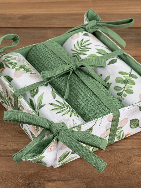 Palamaiki Σετ 3 Πετσέτες Κουζίνας Kitchen Towels 40x70 με καλάθι MH900