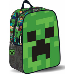 Minecraft Face 3D Παιδικό Σακίδιο Πλάτης με 1 Θήκη 30x24x8 cm