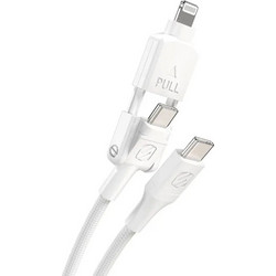 Scosche CCi4B4PWT-SP Καλώδιο USB-C σε USB-C/Lightning1,2m White