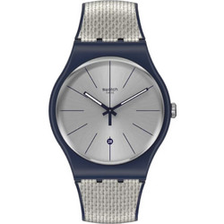 Swatch Grey Cord Ανδρικό Ρολόι με Γκρι Καουτσούκ Λουράκι SUON402