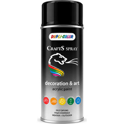 Motip Crafts Spray Σπρέι Βαφής RAL9005 Deep Black Gloss 400ml