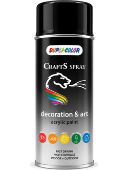 Motip Crafts Spray Σπρέι Βαφής RAL9005 Deep Black Gloss 400ml