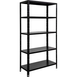 610424 ΡΑΦΙΕΡΑ ΜΕΤΑΛΛΙΚΗ 90x40x180cm ΜΑΥΡΗ, 70kg 5 ΡΑΦΙΑ