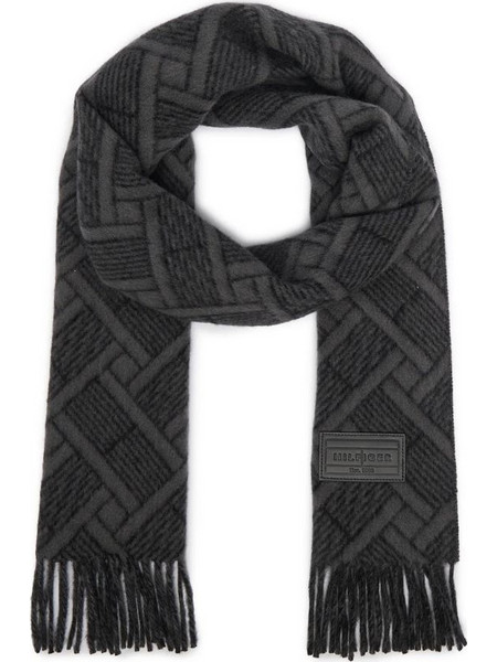 TOMMY HILFIGER MEN SCARF TH FLAG JACQUARD BLACK