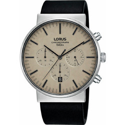 Lorus Ανδρικό Ρολόι Χρονογράφος με Μαύρο Καουτσούκ Λουράκι RT381GX9