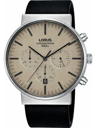 Lorus Ανδρικό Ρολόι Χρονογράφος με Μαύρο Καουτσούκ Λουράκι RT381GX9