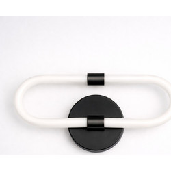 VenCore Circa Black 6093-20065 - Μοντέρνο Επιτοίχιο Φωτιστικό Απλίκα LED 12W Μαύρο Αλουμίνιο με Ρυθμιζόμενο CCT Λευκό - Ημέρας - Θερμό - Χειρισμός CCT