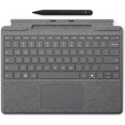 Microsoft Surface Pro Signature + Pen Platinum Ασύρματο Πληκτρολόγιο με TouchPad για Tablet