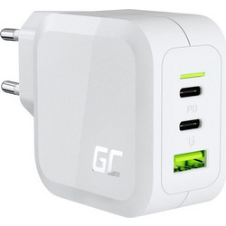 Green Cell Φορτιστής Χωρίς Καλώδιο με Θύρα USB-A & 2 Θύρες USB-C 65W Power Delivery White