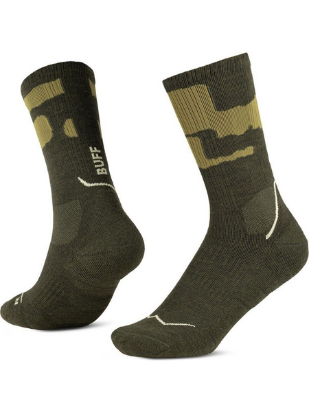 Buff ThermoNet Crew Ανδρικές Κάλτσες Ψηλές Olive BU138869/835/05