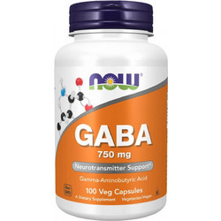 Now Foods GABA 750mg 100 Κάψουλες