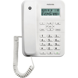 Motorola CT202 Ενσύρματο Τηλέφωνο με Ανοιχτή Ακρόαση για Ηλικιωμένους Λευκό