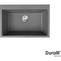 Duralit KZ075 Ένθετος Νεροχύτης Γρανίτη Ματ Concrete 76x50cm