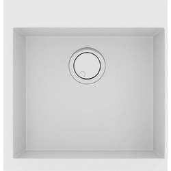 Sanitec Ultra Granite 816 Υποκαθήμενος Νεροχύτης Γρανίτη Ματ Bianco 50x50cm