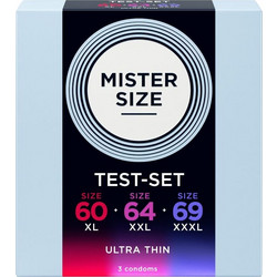 My.Size 60mm + 64mm + 69mm Mister Size Test Προφυλακτικά Λεπτά με Λιπαντικό 3τμχ