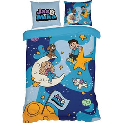 FIRSTGRADE - Jas&Mika Bedsheet Blue - 140 x 200 cm (26-JM-BEDSHEET-BLUE) - Baby and Children