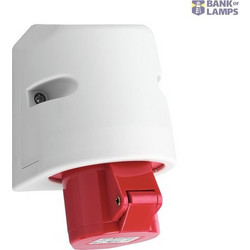 Industrial socket 32A 400V 5P IP44 surface mount