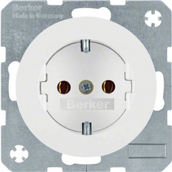 SCHUKO soc. out. R.1/R.3, p. white glossy