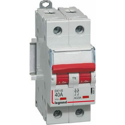 Remote trip head isolating switch DX-IS - visible load break - 2P - 400V - 40 A