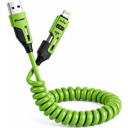 Vakoss MLU680G 4-in-1 Cable 1.5m 60W 3A QC/PD Green