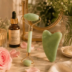 Σετ Roller & Gua Sha από Πράσινο Χαλαζία