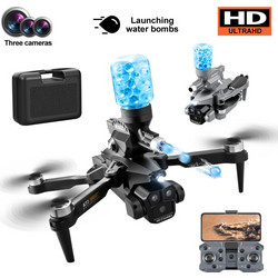 K11 MAX Battle Drone 4K με 3 Κάμερες, Brushless Motors, WiFi FPV, Optical Flow & Water Bomb Launcher