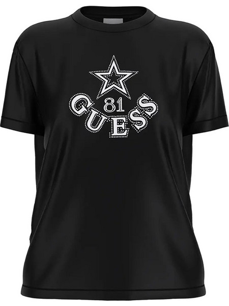 GUESS ELETTRA CN SS T-SHIRT ΜΠΛΟΥΖΑ ΓΥΝΑΙΚΕΙΟ V6YI04K4268-JBLK Black