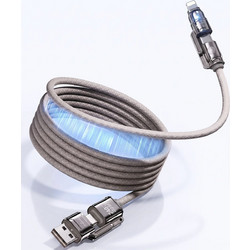 Hyperloq(TM) NeoMagnetic Cable 240W 4-in-1 | Χρώμα: Γκρί | Μήκος: 1.2m