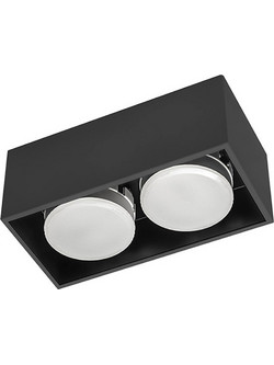 Φωτιστικό Οροφής Σποτ 123LED Ορθογώνιο 2x GX53 Black