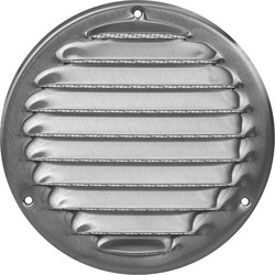 Europlast MR125i - Περσίδα Εξαερισμού Ανοξείδωτη (Inox) με Πλέγμα Προστασίας