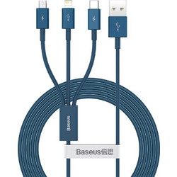 Baseus Superior Series Regular USB to micro USB / Type-C / Lightning Cable 3.5A Blue 1.2m (CAMLTYS-03) (BASCAMLTYS-03)