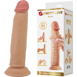 Pretty Love Keon Sliding Skin Ρεαλιστικό Dildo με Βεντούζα 21cm Flesh