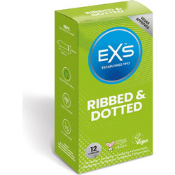 EXS Ribbed Dotted & Flared Προφυλακτικά με Ραβδώσεις 12τμχ
