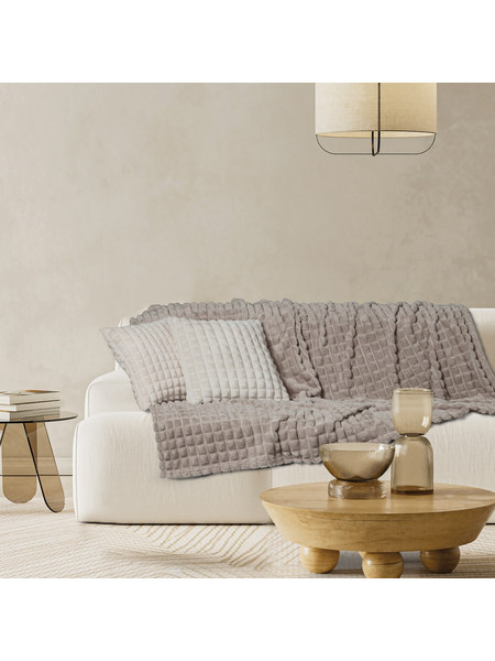 Κουβέρτα Fleece Καναπέ 130x170εκ. Blankets 1387 Taupe Das Home - Das Home - 420588131387