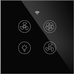Smart Wi-Fi διακόπτης αφής ανεμιστήρα οροφής με φωτισμό και τηλεχειρισμό Tuya Smart Life 100-250V - WIFIFLSB