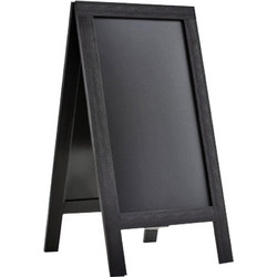 Ξύλινος διπλός μαύρος τιμοκατάλογος 70x120cm