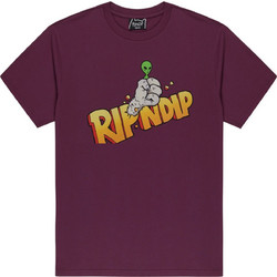 RIPNDIP STRONGER T-SHIRT DARK PLUM