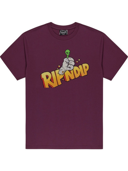 RIPNDIP STRONGER T-SHIRT DARK PLUM