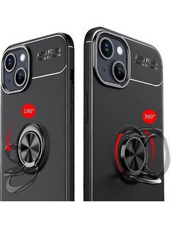 Ancus AutoFocus Shock Proof Ring Holder Back Cover Black (iPhone 15 Plus)