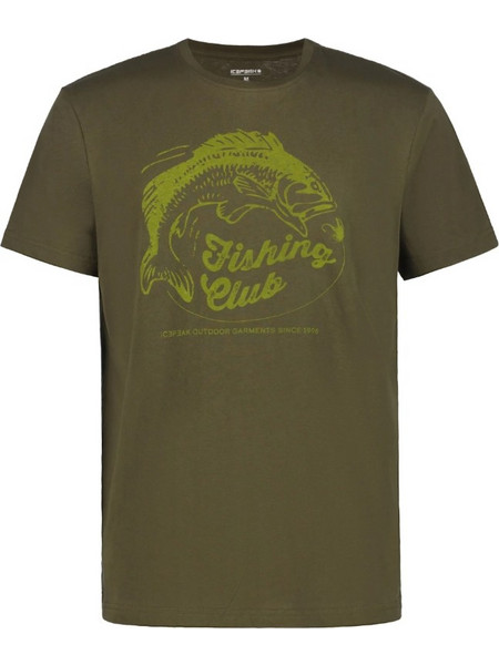Icepeak Tee Millington - Ανδρική Μπλούζα T-Shirt Dark Olive 100% Cotton, Χρώμα: Dark Olive